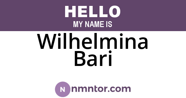 Wilhelmina Bari