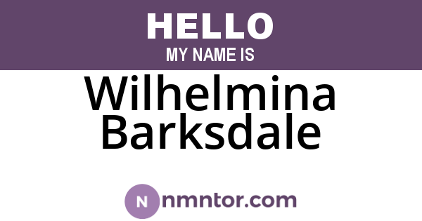 Wilhelmina Barksdale