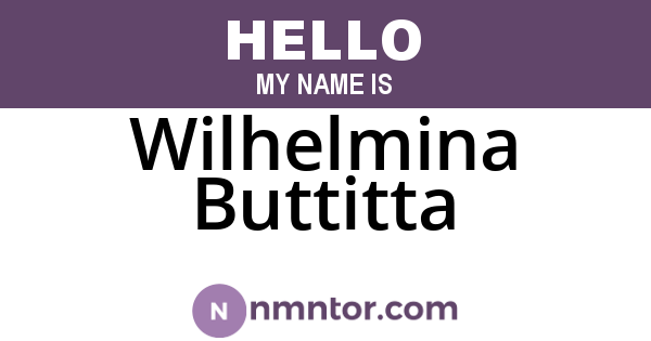 Wilhelmina Buttitta