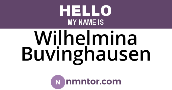 Wilhelmina Buvinghausen