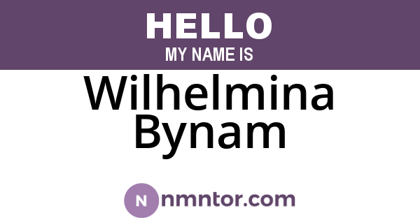 Wilhelmina Bynam