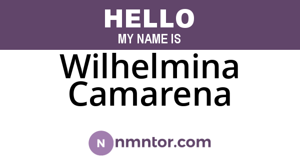 Wilhelmina Camarena