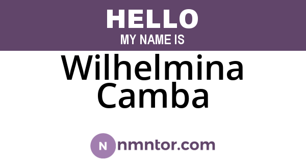Wilhelmina Camba