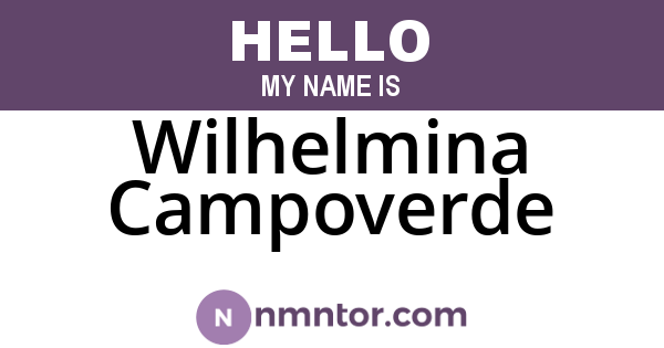 Wilhelmina Campoverde