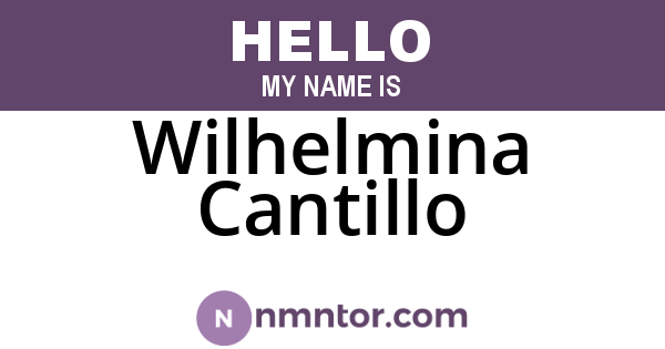 Wilhelmina Cantillo