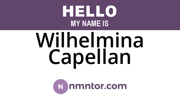 Wilhelmina Capellan