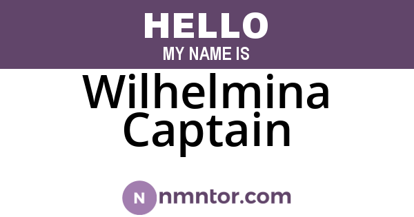 Wilhelmina Captain
