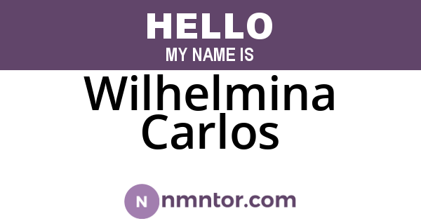 Wilhelmina Carlos