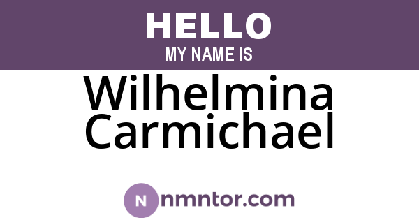 Wilhelmina Carmichael