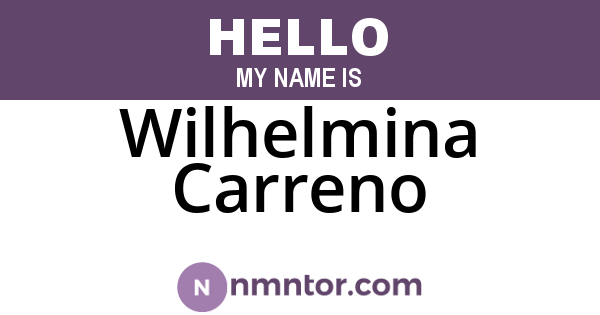Wilhelmina Carreno