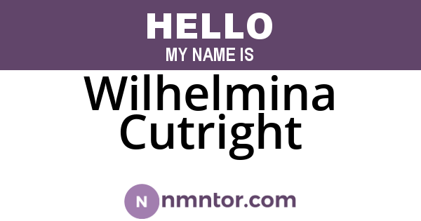 Wilhelmina Cutright