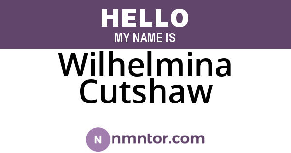 Wilhelmina Cutshaw