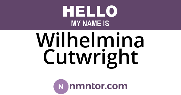 Wilhelmina Cutwright