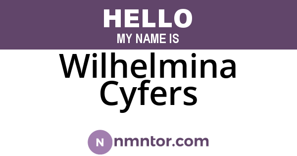 Wilhelmina Cyfers