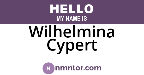 Wilhelmina Cypert