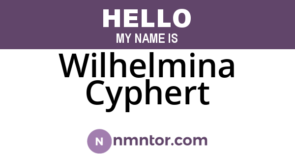 Wilhelmina Cyphert