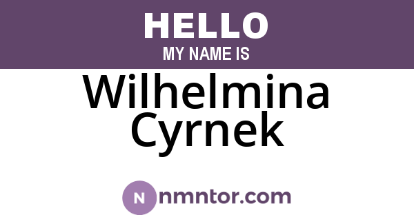 Wilhelmina Cyrnek
