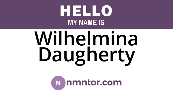 Wilhelmina Daugherty