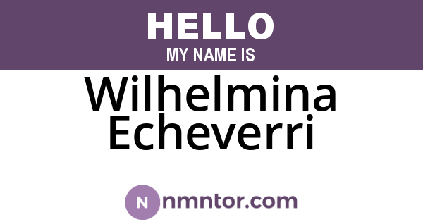 Wilhelmina Echeverri