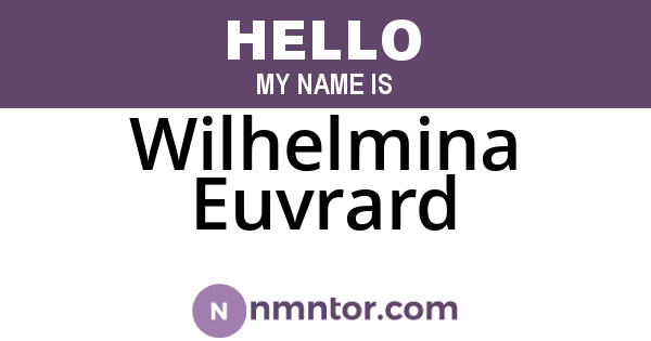 Wilhelmina Euvrard