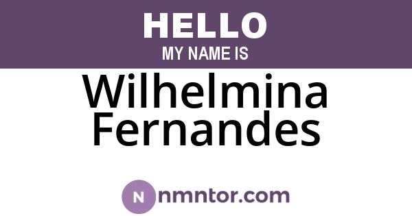 Wilhelmina Fernandes
