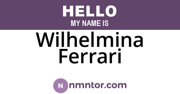 Wilhelmina Ferrari