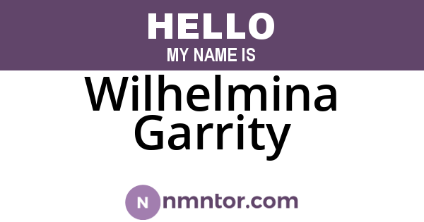 Wilhelmina Garrity