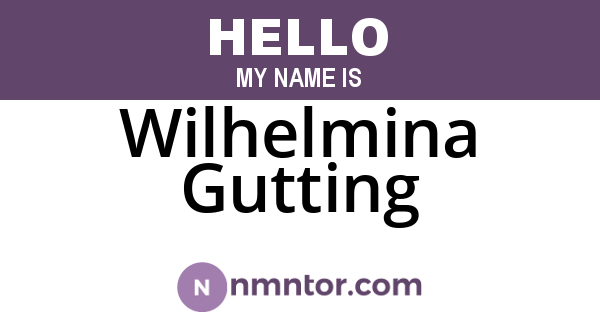 Wilhelmina Gutting