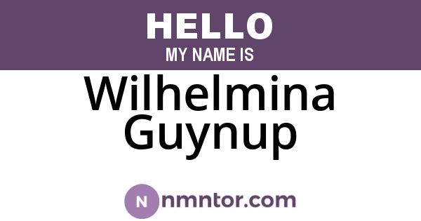 Wilhelmina Guynup