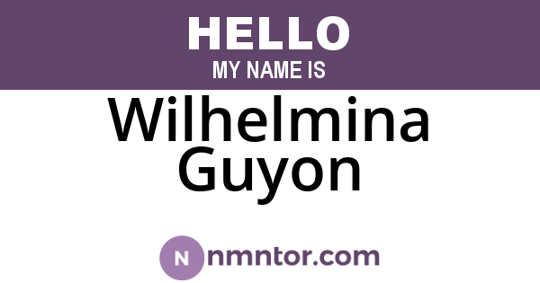 Wilhelmina Guyon