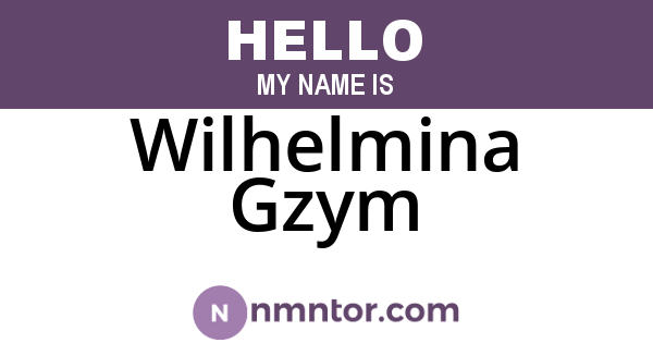 Wilhelmina Gzym
