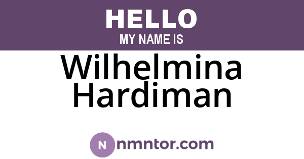 Wilhelmina Hardiman