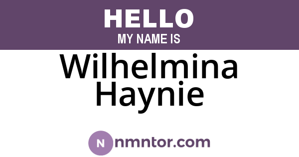 Wilhelmina Haynie