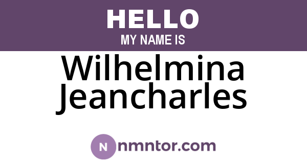 Wilhelmina Jeancharles