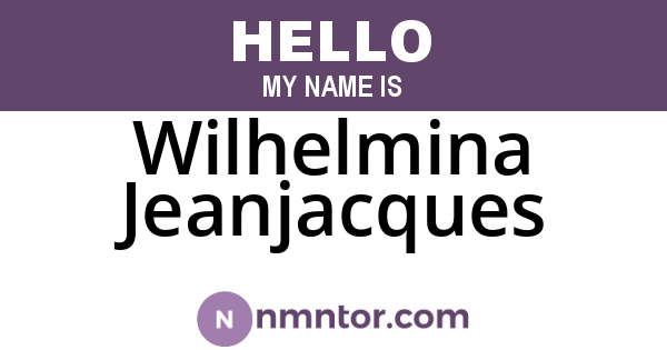 Wilhelmina Jeanjacques