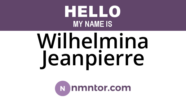 Wilhelmina Jeanpierre