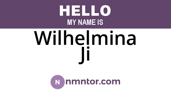 Wilhelmina Ji