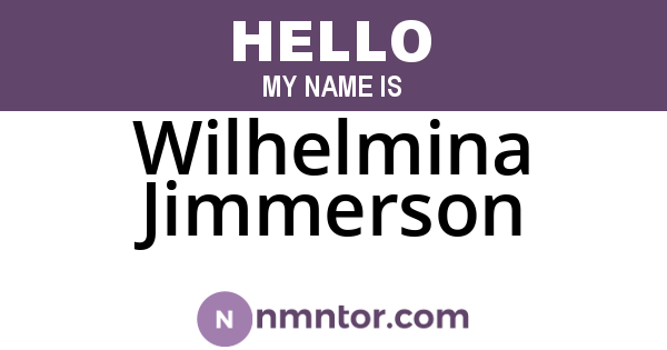 Wilhelmina Jimmerson