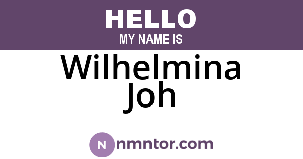 Wilhelmina Joh