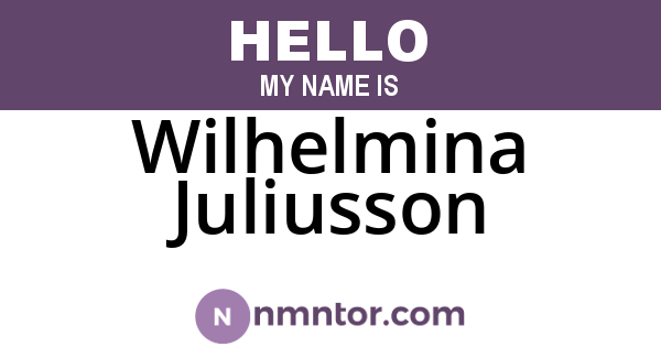 Wilhelmina Juliusson