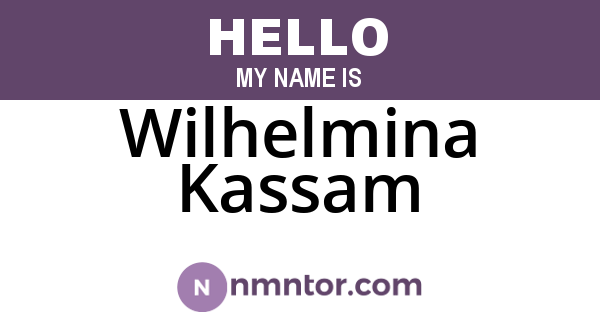 Wilhelmina Kassam
