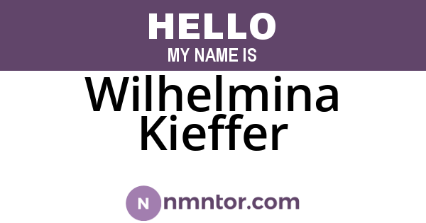 Wilhelmina Kieffer