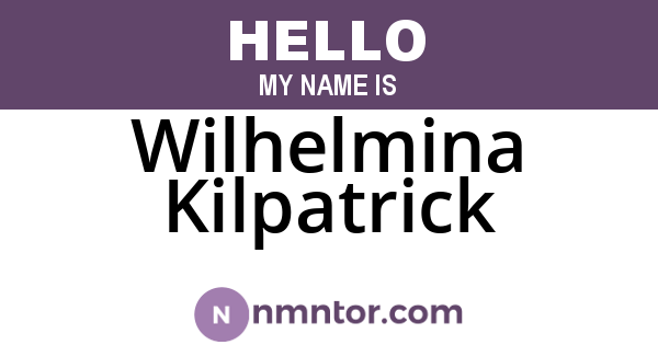 Wilhelmina Kilpatrick