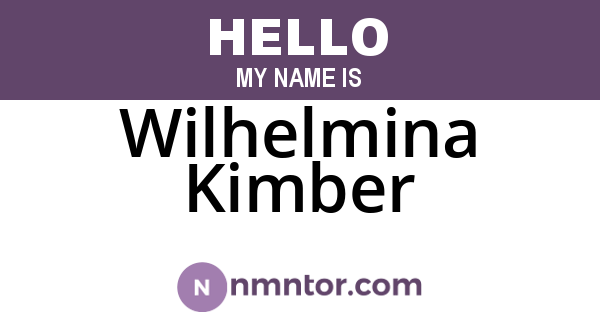 Wilhelmina Kimber