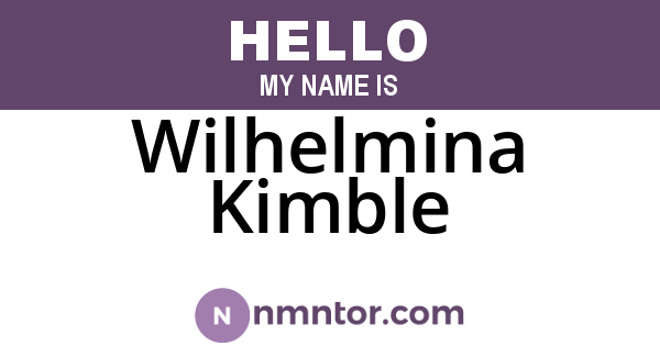 Wilhelmina Kimble