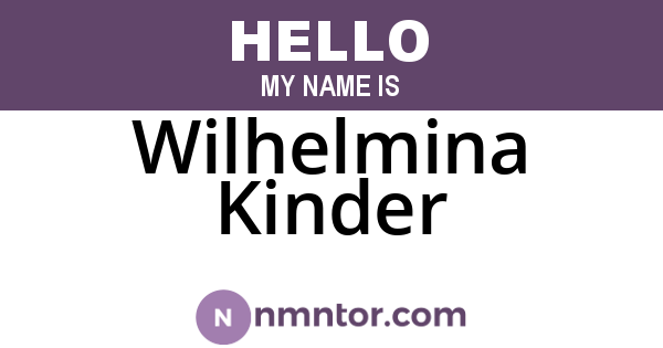 Wilhelmina Kinder