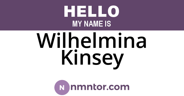Wilhelmina Kinsey