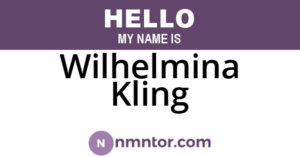 Wilhelmina Kling