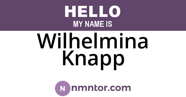 Wilhelmina Knapp