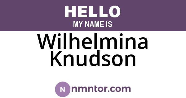 Wilhelmina Knudson